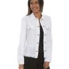 Jackets * | Sale Scully Women'S Georgette Ruffle Denim Jacket