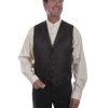 Vest * | Discount Scully Men'S Paisley Cooper Chocolate Vest