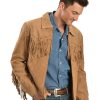 Jackets * | Outlet Scully Men'S Boar Suede Fringe Jacket