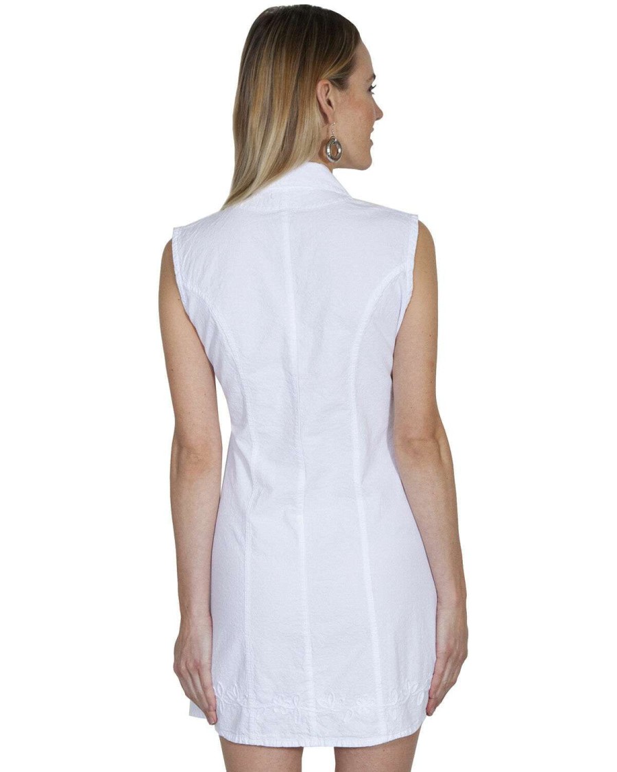 Dresses * | Discount Cantina By Scully Women'S White Button Down Dress