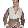 Jackets * | Online Scully Faux Fur Wrap Jacket