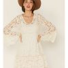 Dresses * | Outlet Honey Creek By Scully Women'S Lace Crochet Long Sleeve Dress