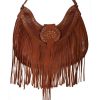 Bags * | Discount Scully Women'S Leather Fringe Handbag