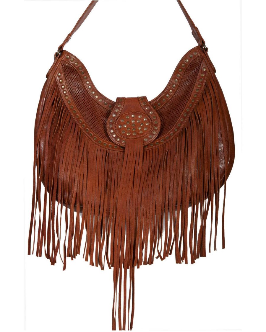 Bags * | Discount Scully Women'S Leather Fringe Handbag