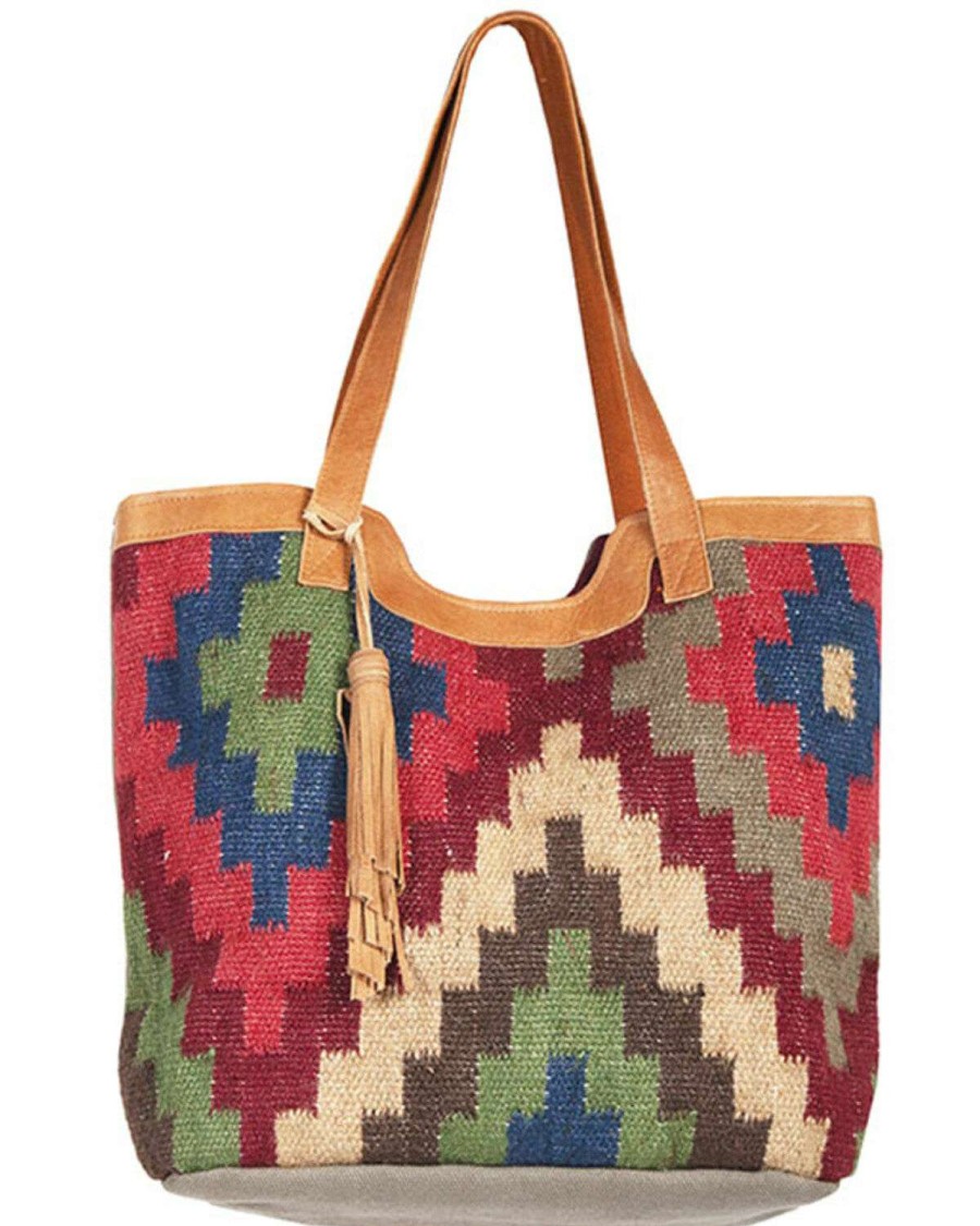 Bags * | Outlet Scully Women'S Southwestern Wool Tote Bag