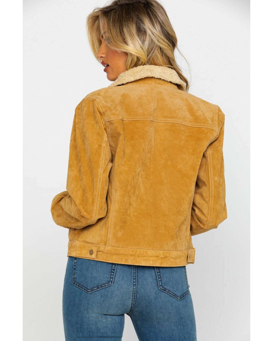 Jackets * | Limited Edition Scully Women'S Faux Shearling Jean Jacket