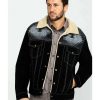 Jackets * | Limited Edition Scully Men'S Boar Suede Southwestern Yolk Jean Jacket