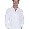 Shirts * | Sale Scully Men'S Cantina Lace-Up Long Sleeve Shirt