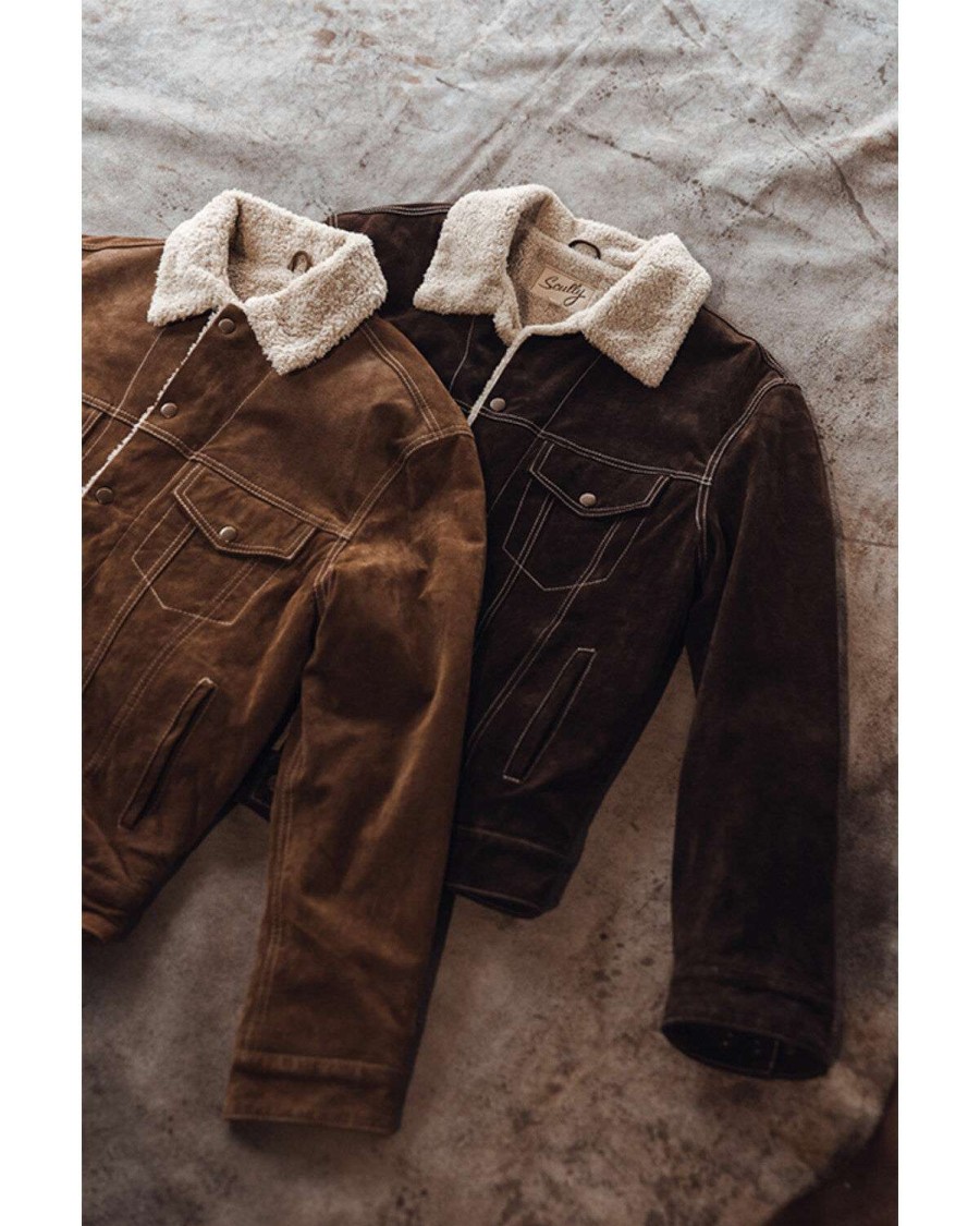 Jackets * | Outlet Scully Men'S Boar Suede Pilot Jacket