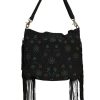 Bags * | Discount Scully Women'S Black Side Fringe Handbag