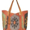 Bags * | Online Scully Women'S Woven Suede Trim Handbag