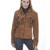 Jackets * | Outlet Scully Beaded Fringe Boar Suede Jacket