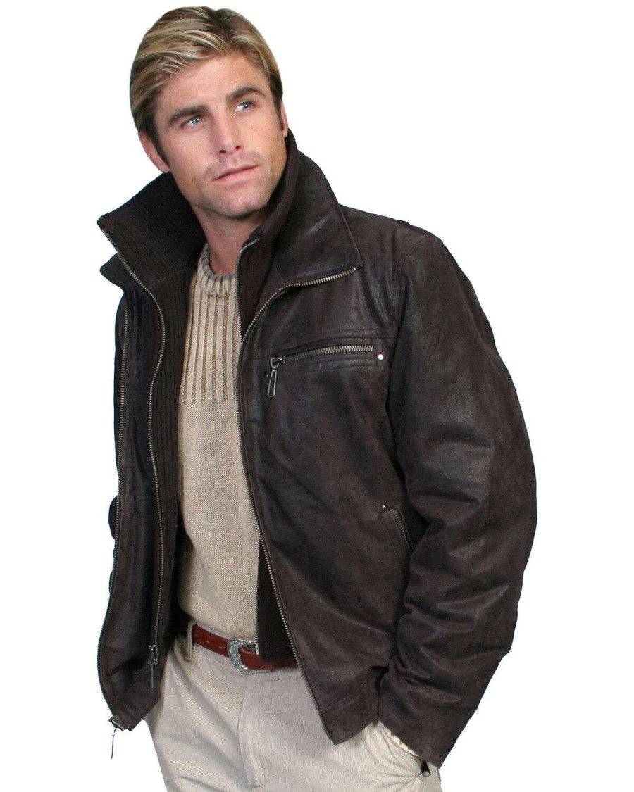 Jackets * | Sale Scully Zip-Out Front & Collar Lambskin Jacket