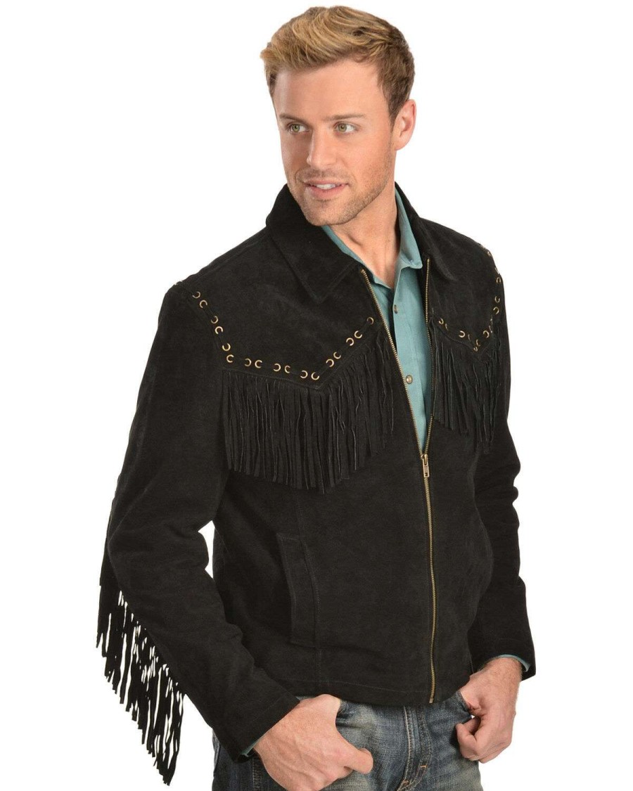 Jackets * | Limited Edition Scully Boar Suede Fringe Jacket