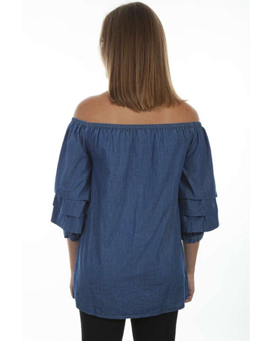 Tops * | Limited Edition Scully Women'S Cabbage Sleeve Off Shoulder Top