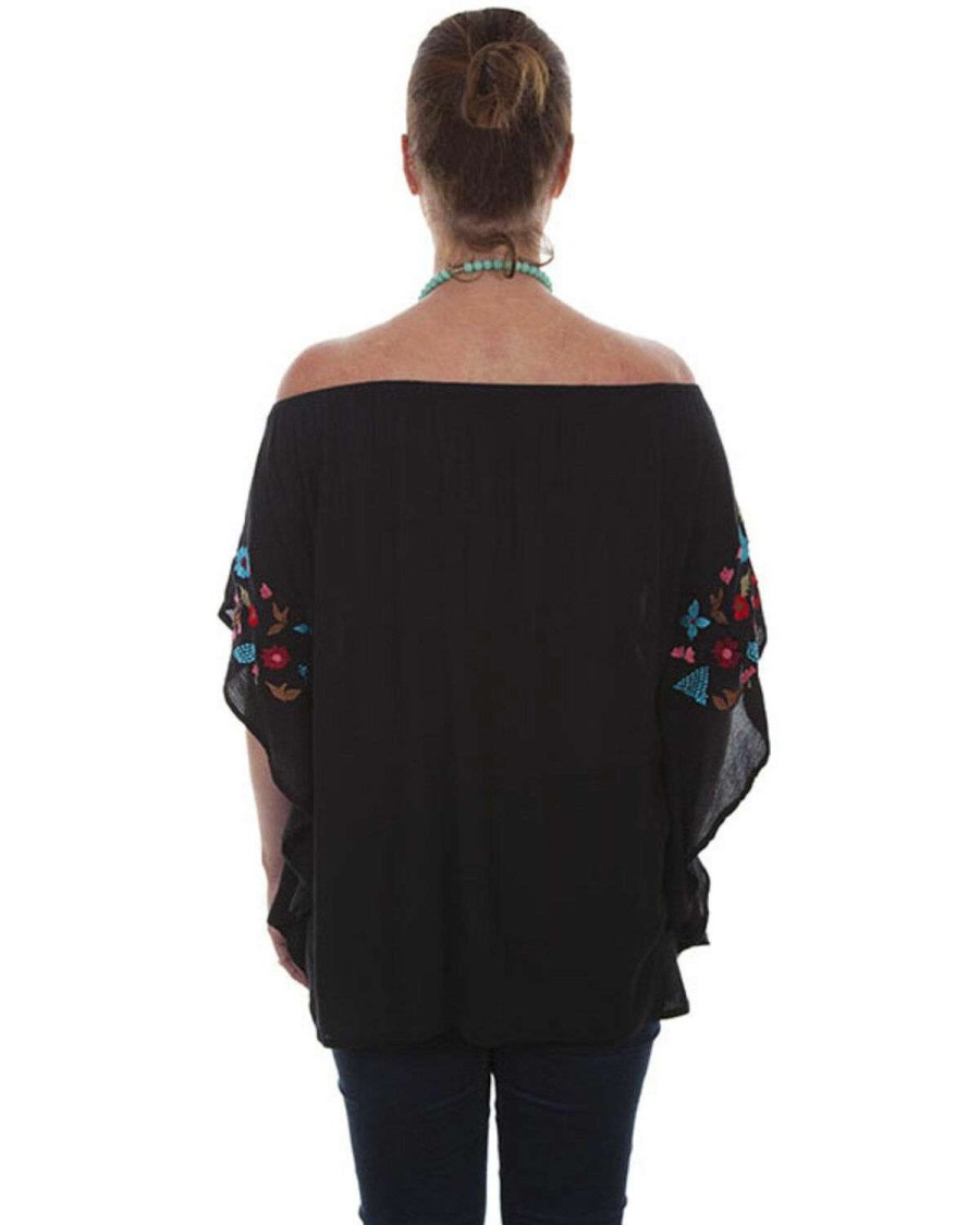 Blouse * | Online Honey Creek By Scully Women'S Embroidered Cold Shoulder Blouse