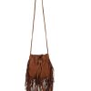 Bags * | Online Scully Women'S Leather Fringe Crossbody Bag