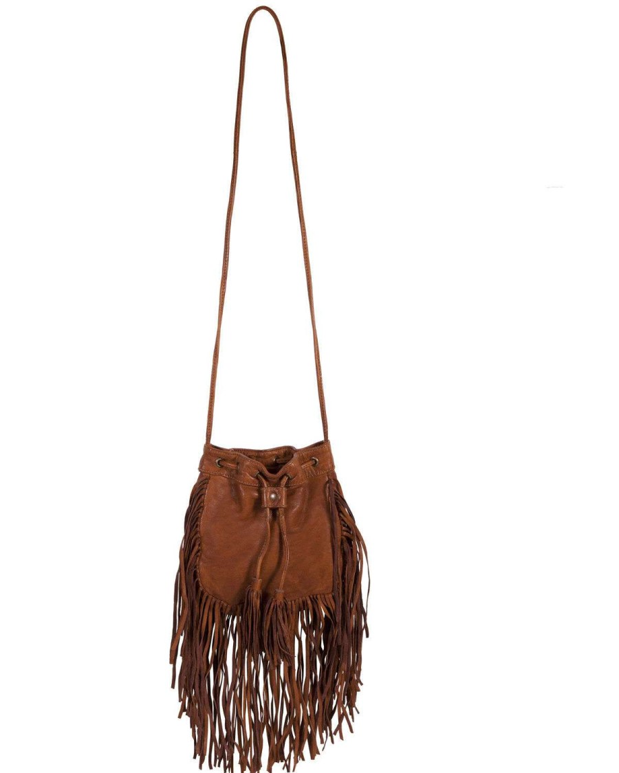 Bags * | Online Scully Women'S Leather Fringe Crossbody Bag