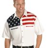 Shirts * | Limited Edition Scully American Flag Colorblock Western Shirt