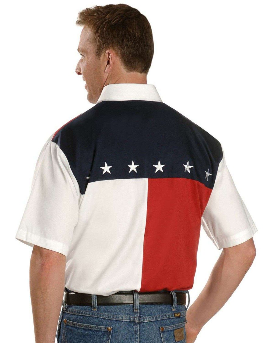 Shirts * | Limited Edition Scully American Flag Colorblock Western Shirt