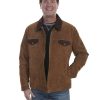 Jackets * | Online Scully Men'S Two-Toned Suede Brown Jacket