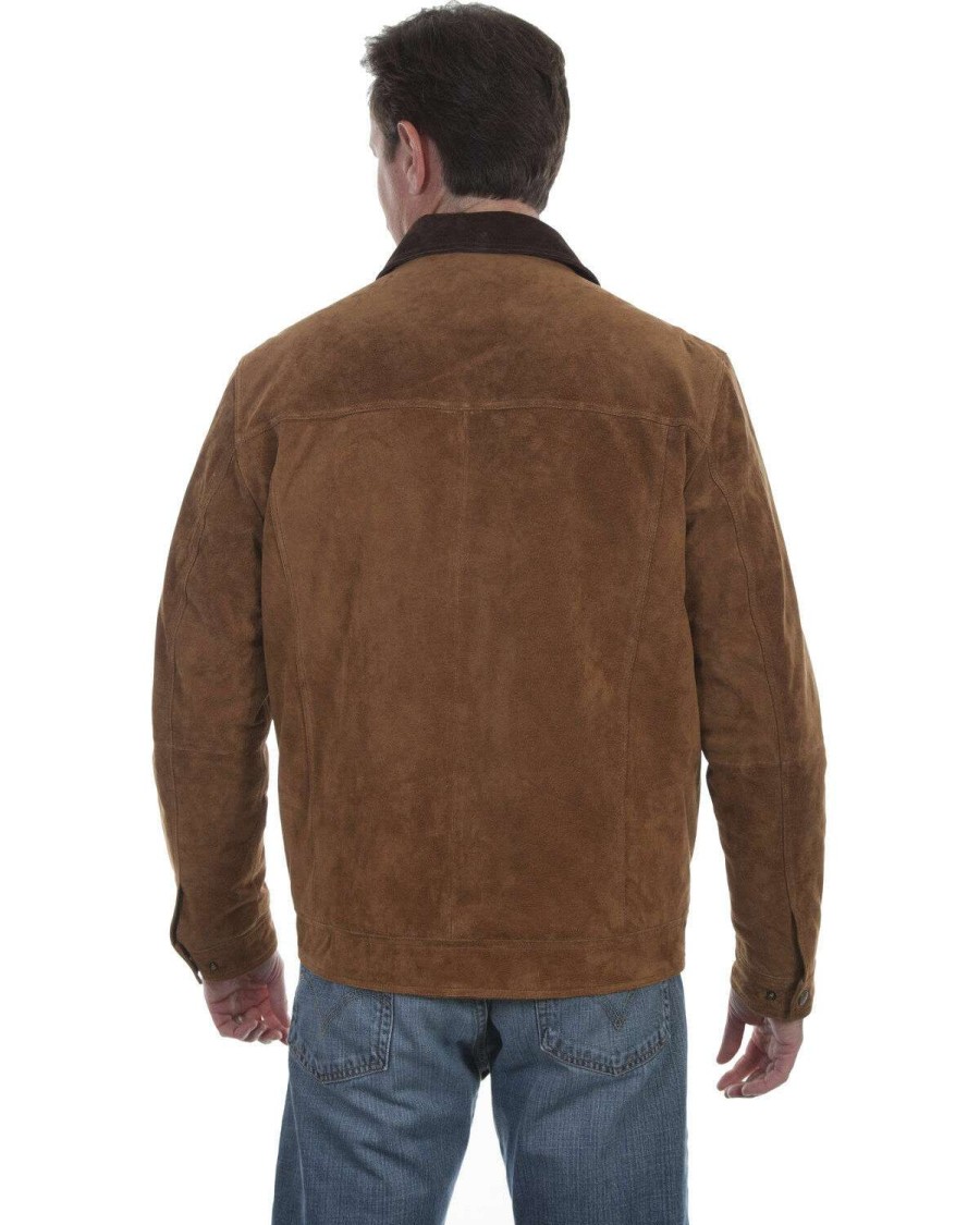 Jackets * | Online Scully Men'S Two-Toned Suede Brown Jacket