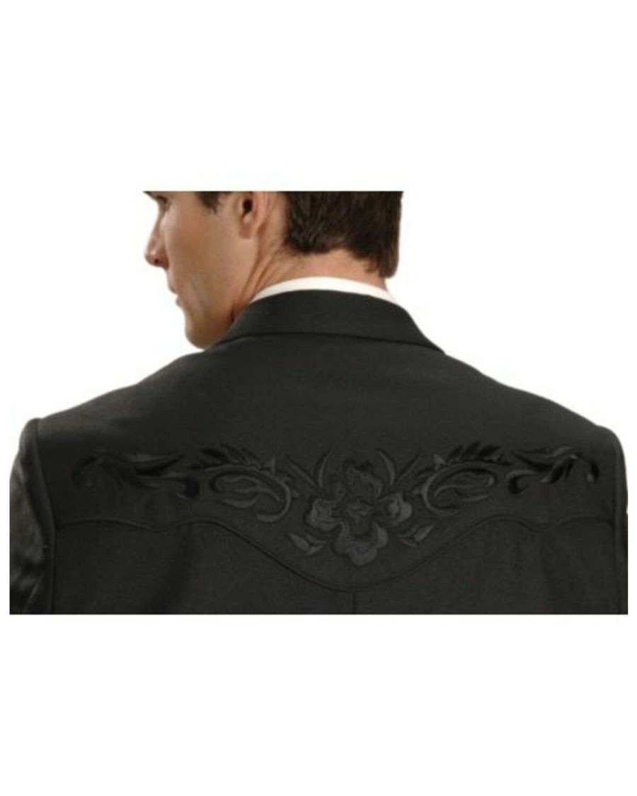 Jackets * | Limited Edition Scully Black Floral Embroidered Western Jacket