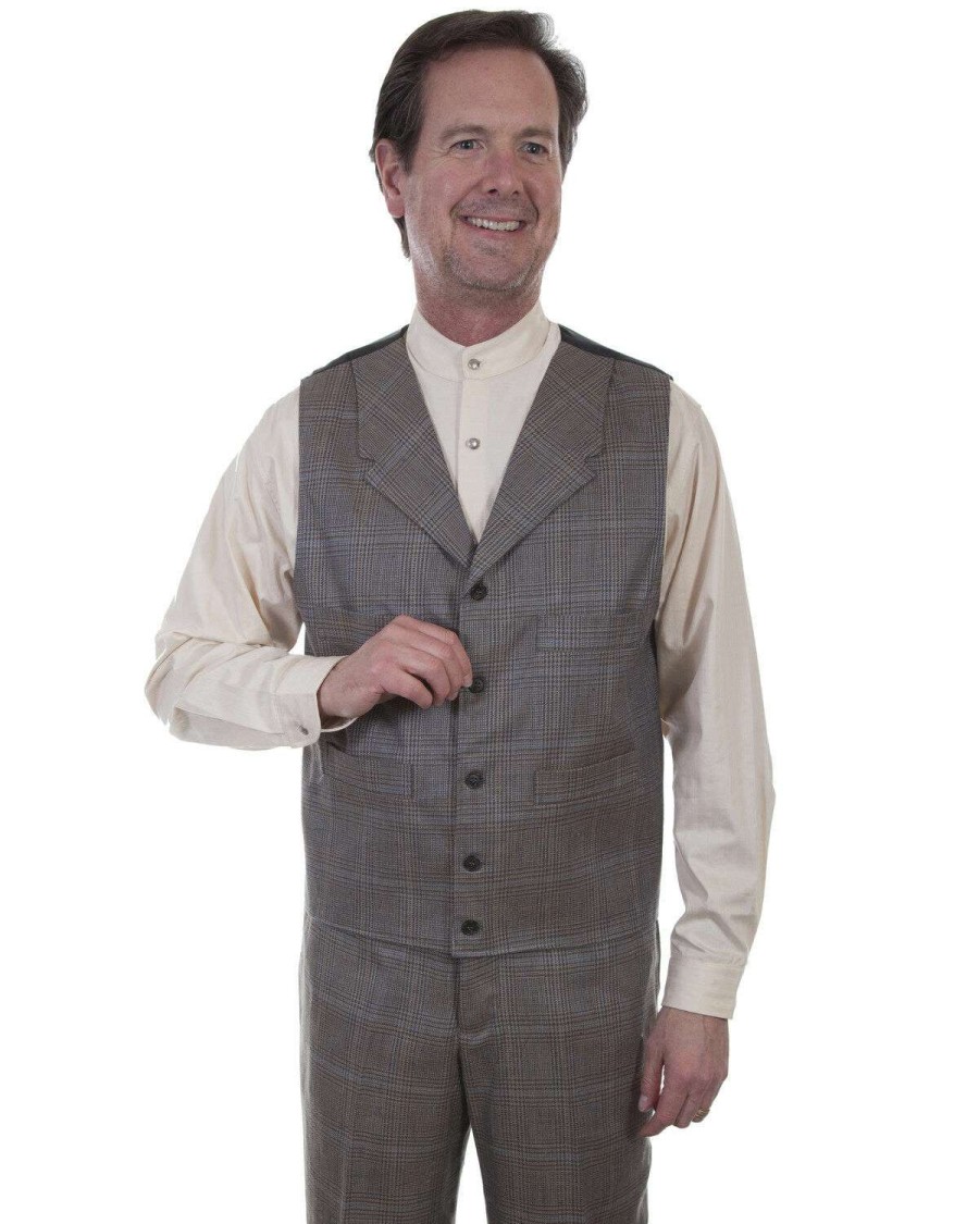 Vest * | Sale Scully Men'S Plaid Vest