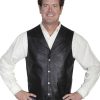 Vest * | Online Scully Men'S Lambskin Lapel Vest