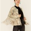 Jackets * | Limited Edition Scully Women'S Vintage Cream Fringe Jacket