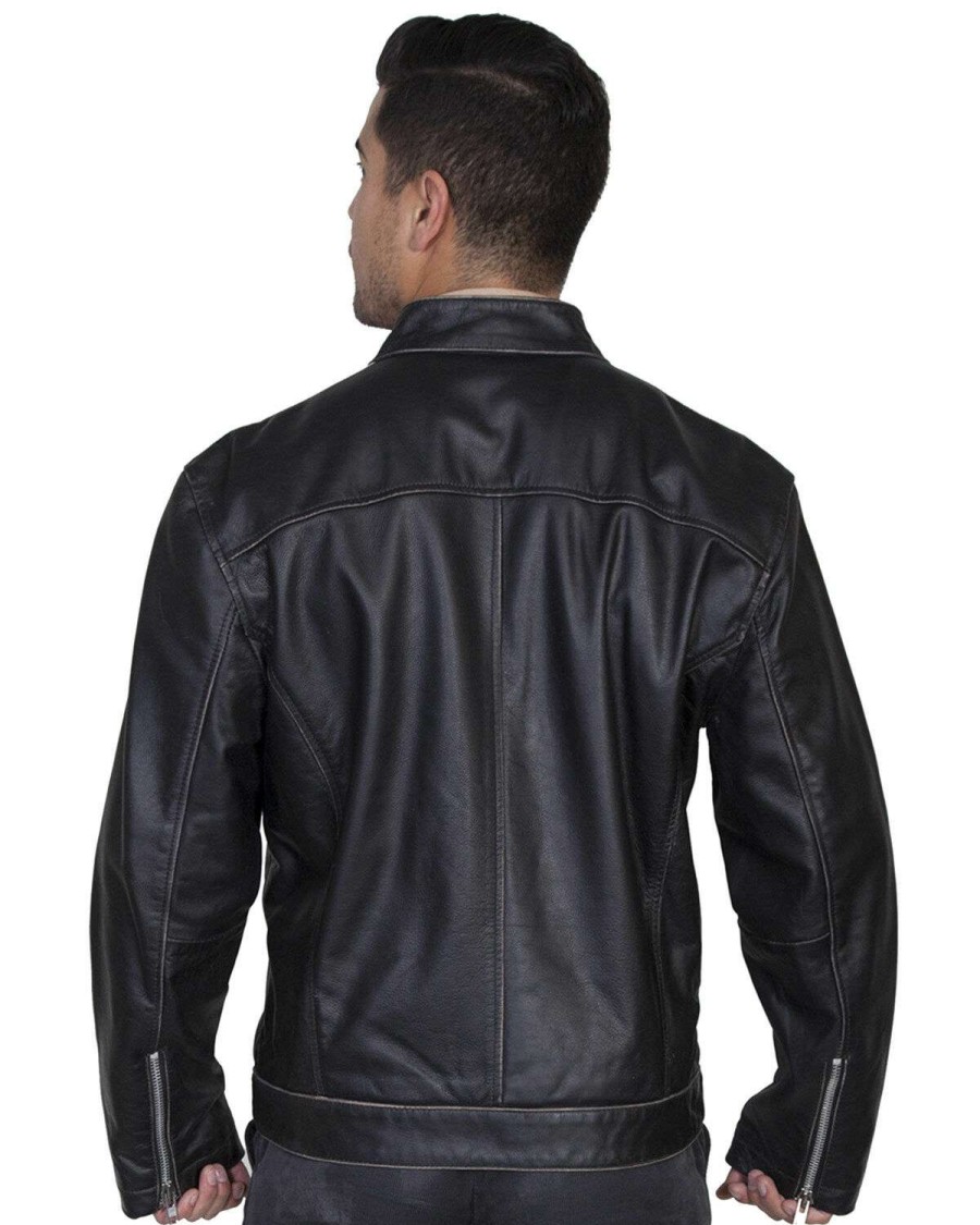 Jackets * | Discount Scully Sanded Calf Racing Jacket