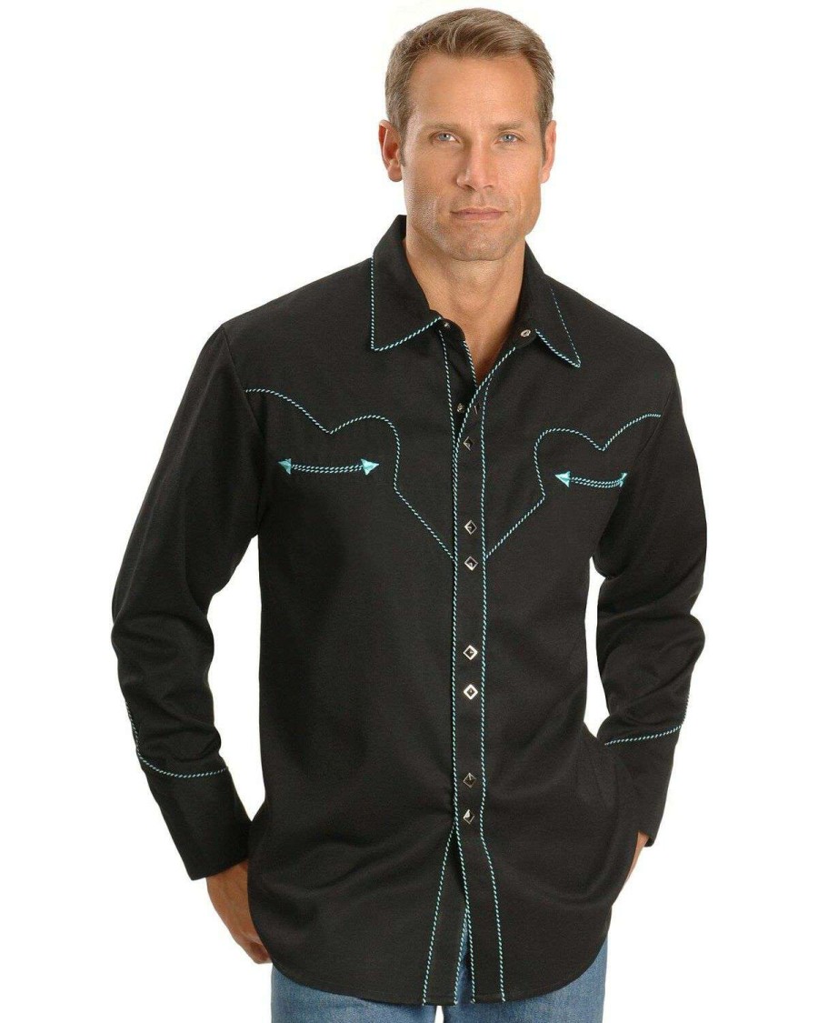 Shirts * | Online Scully Men'S Long Sleeve Western Shirt