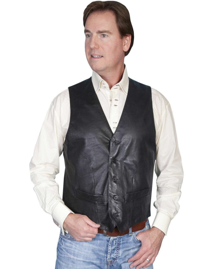 Vest * | Discount Scully Premium Lamb Leather Vest