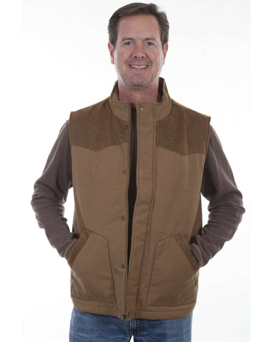 Vest * | Sale Scully Men'S Canvas Vest