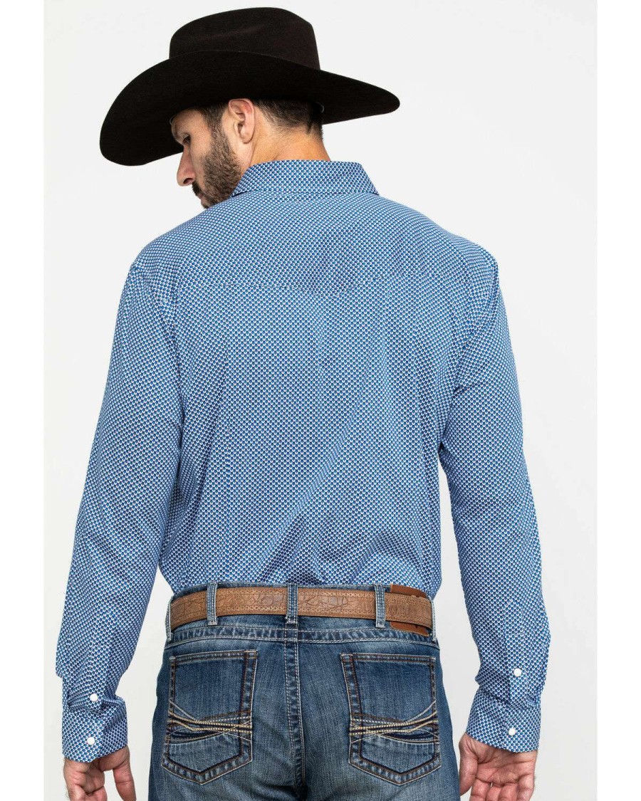 Shirts * | Limited Edition Scully Signature Soft Series Men'S Geo Print Long Sleeve Western Shirt