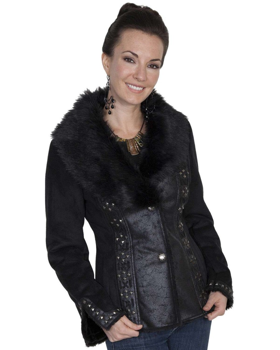 Jackets * | Discount Scully Honey Creek Faux Suede And Faux Fur Jacket