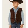 Vest * | Sale Scully Kid'S Boar Suede Vest