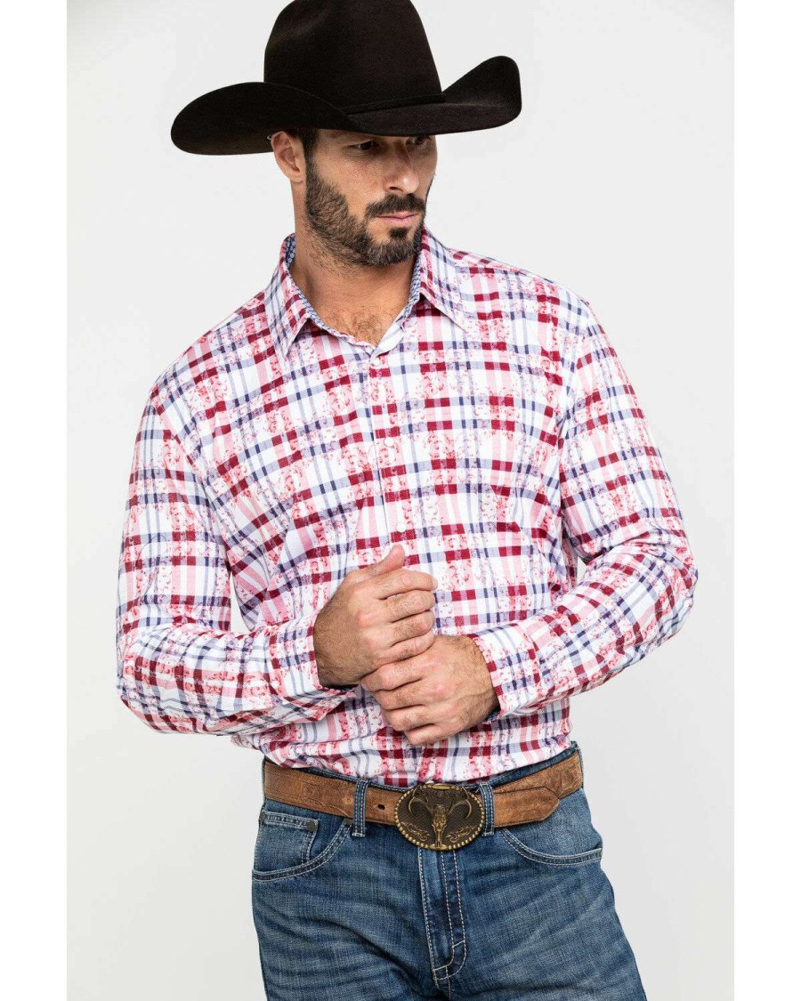 Shirts * | Online Scully Signature Soft Series Men'S Multi Med Plaid Long Sleeve Western Shirt