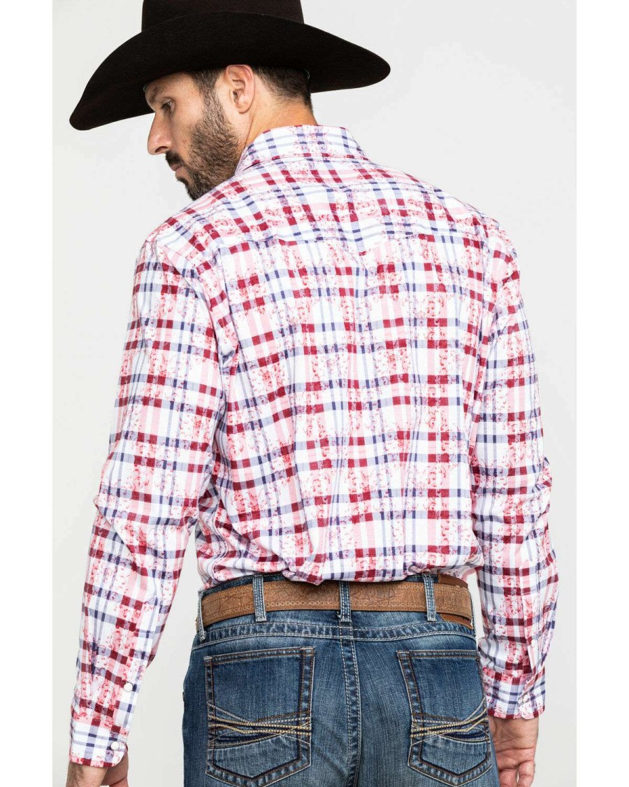 Shirts * | Online Scully Signature Soft Series Men'S Multi Med Plaid Long Sleeve Western Shirt