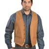 Vest * | Online Scully Men'S Basic Lambskin Vest