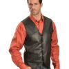 Vest * | Online Scully Men'S Lamb Leather Vest