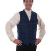 Vest * | Outlet Scully Men'S Brown 4 Pocket Point Bottom Button-Down Vest