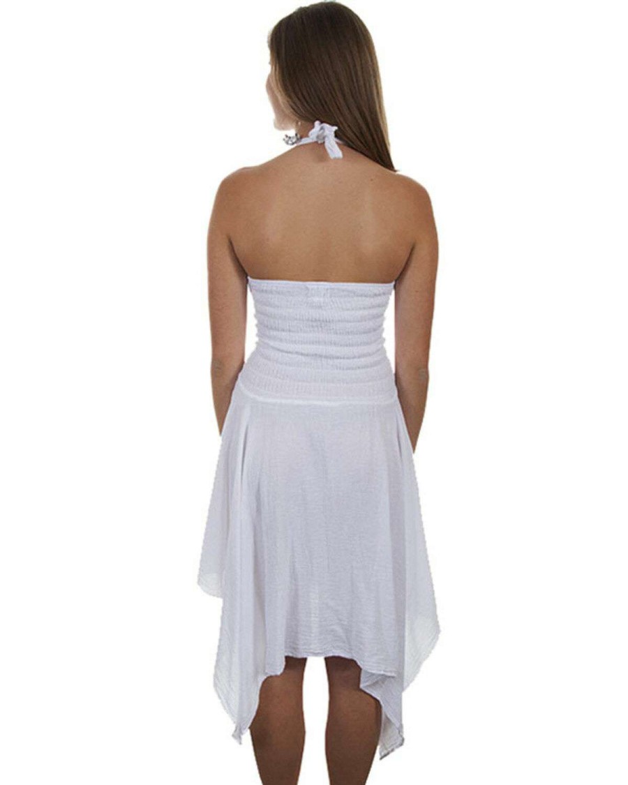 Dresses * | Limited Edition Cantina By Scully Women'S White Halter Strap Dress